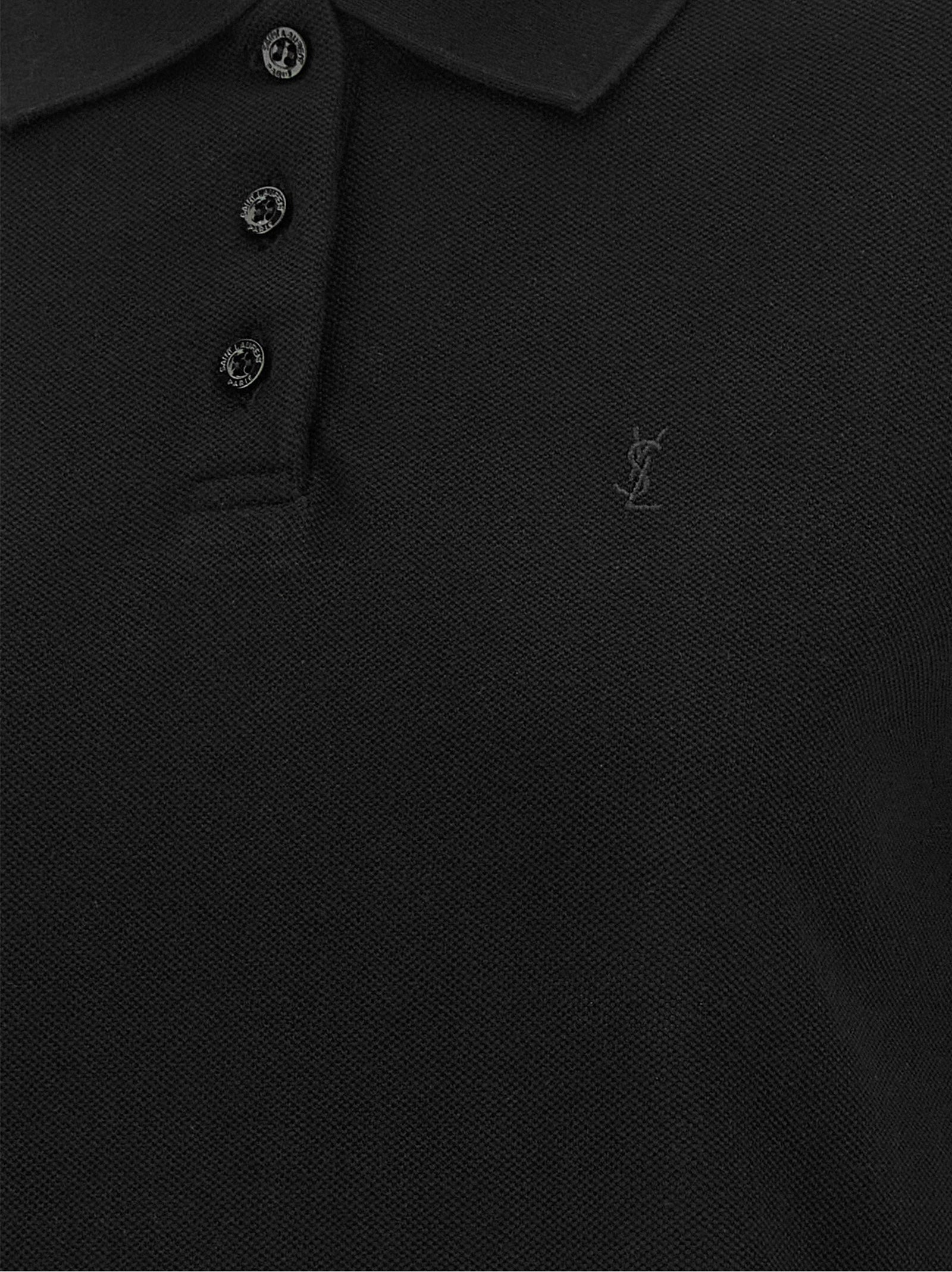Black Cotton Polo Shirt