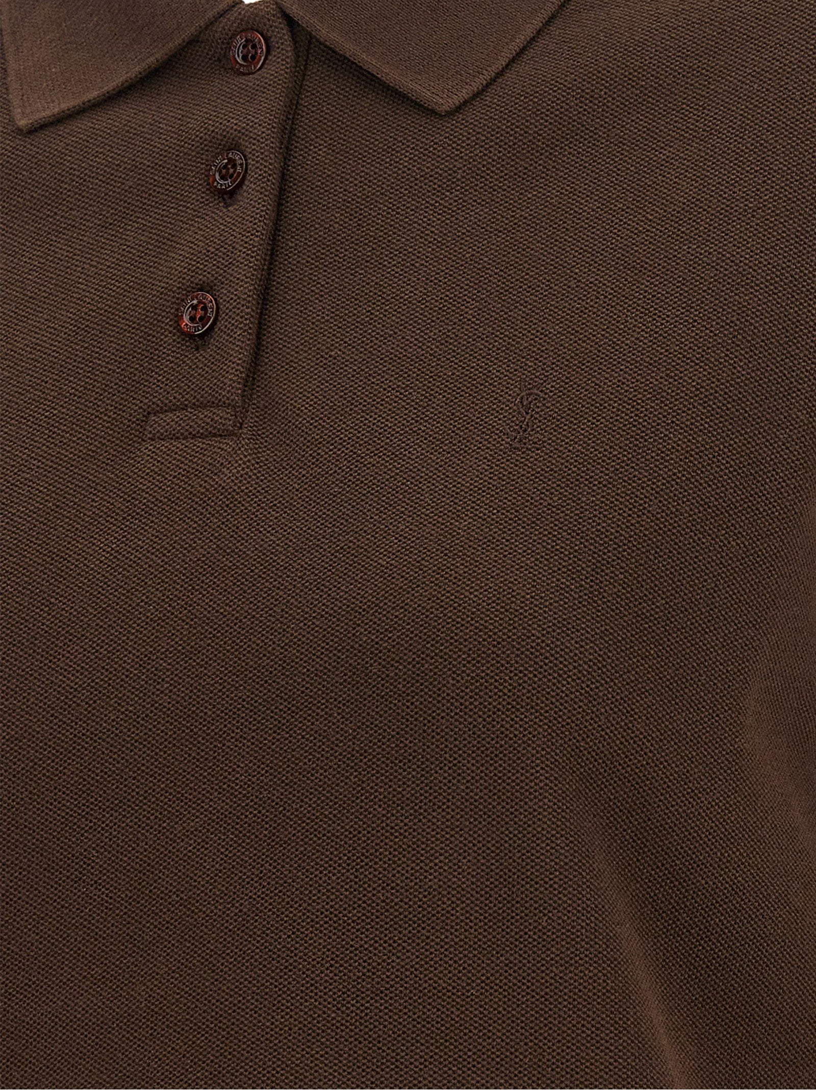 Brown Cotton Polo Shirt