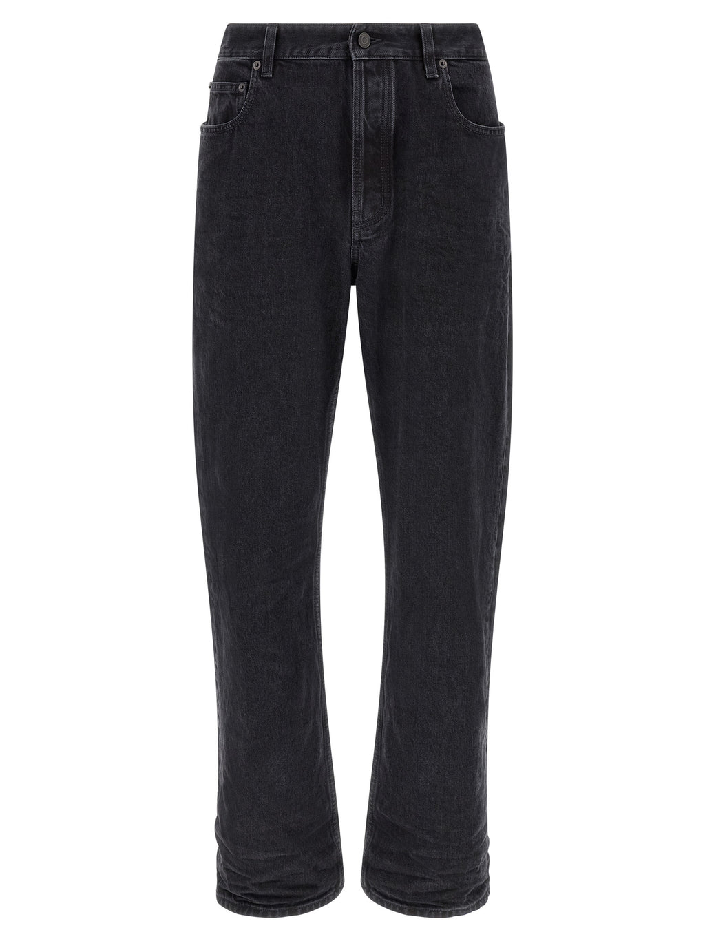 Black Cotton Relaxed Fit Jeans