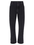 Black Cotton Relaxed Fit Jeans