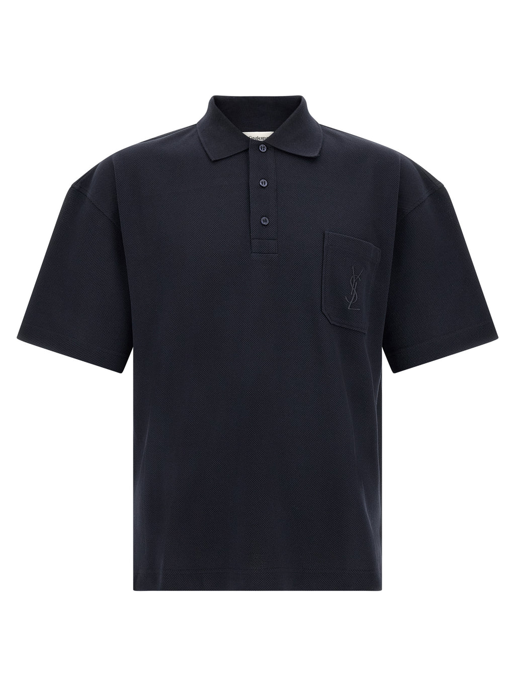 Blue Cotton Polo Shirt