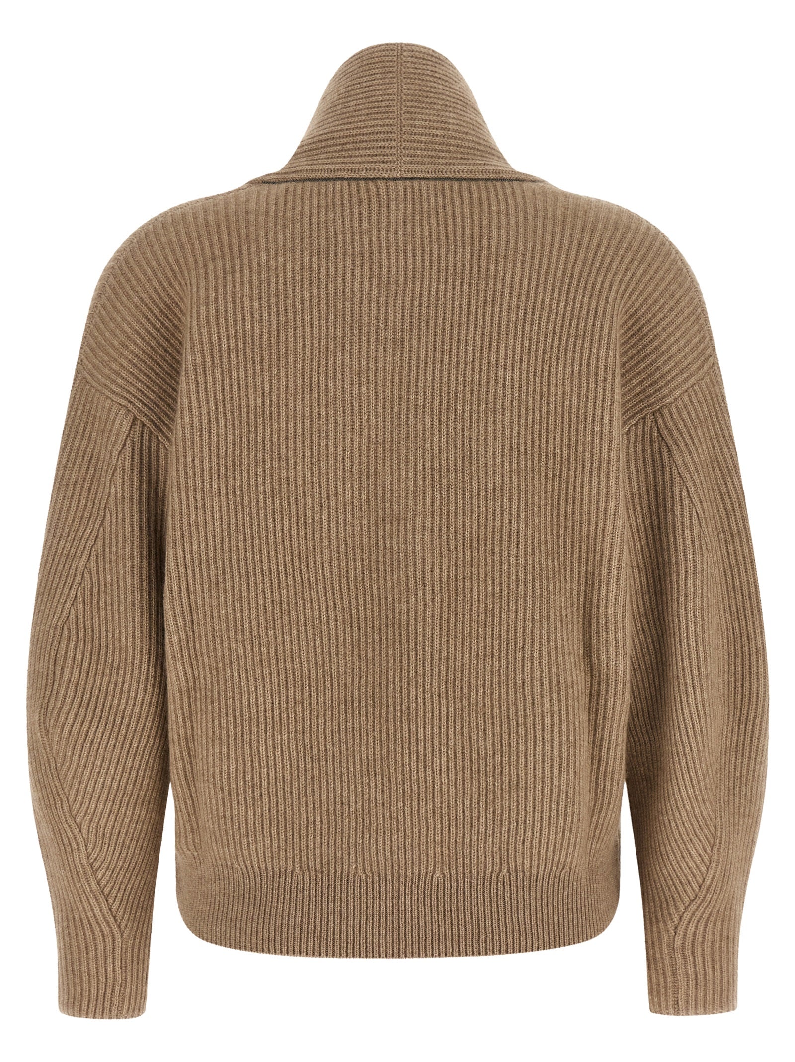 Beige Cashmere Cardigan