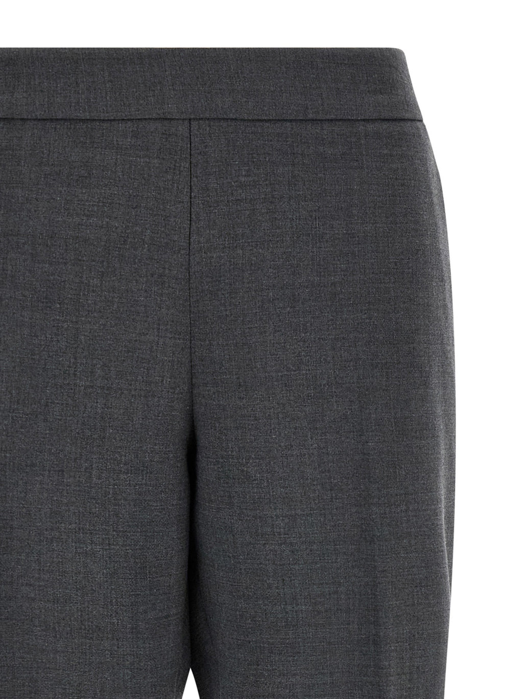 Gray Polyester Cropped Pants