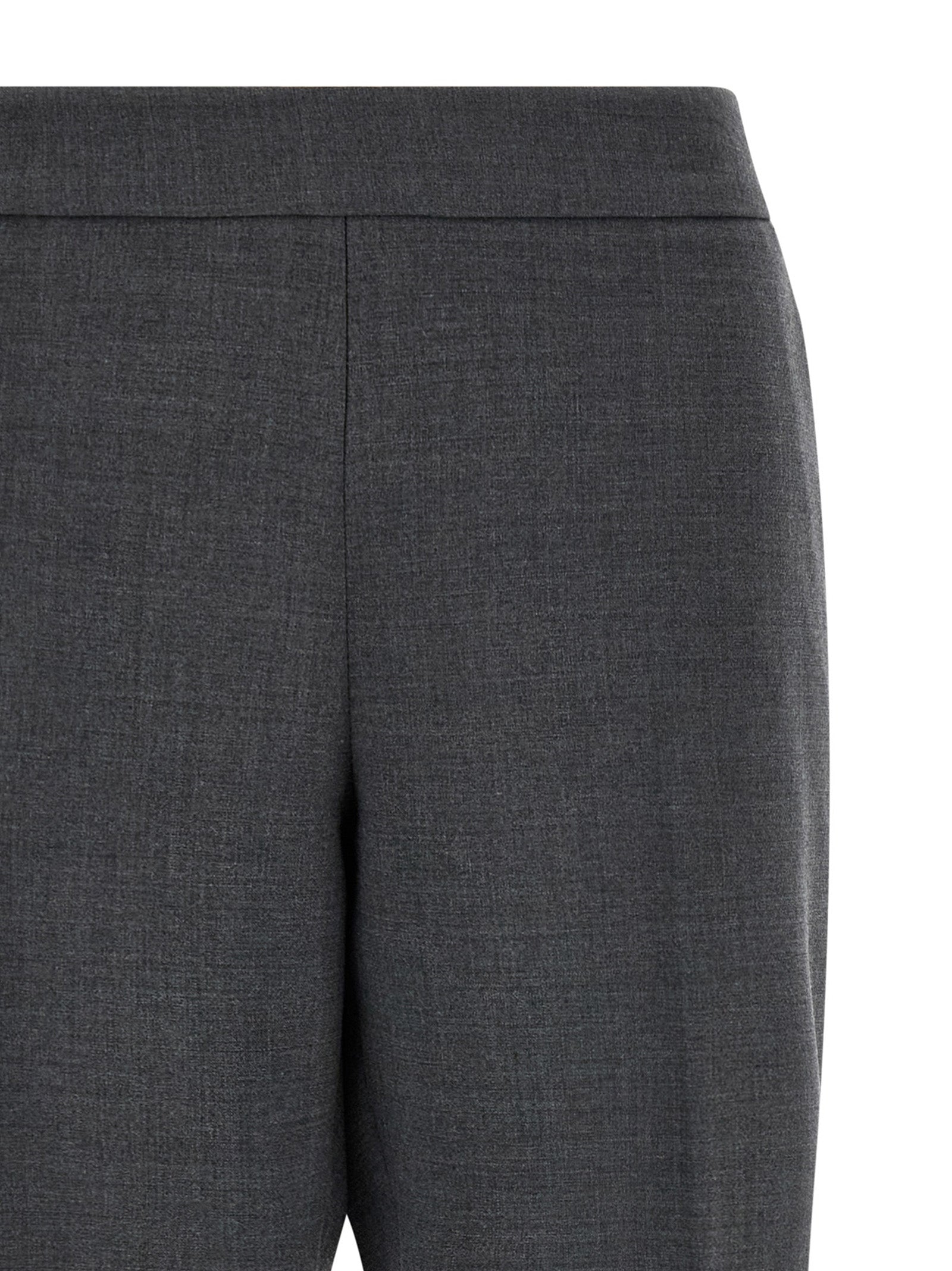 Gray Polyester Cropped Pants