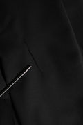 Black Wool Stretch Formal Dress Trouser