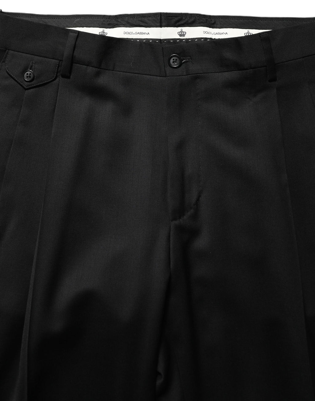 Black Wool Stretch Formal Dress Trouser