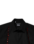 Black Crystal Embellished GOLD Dress Shirt