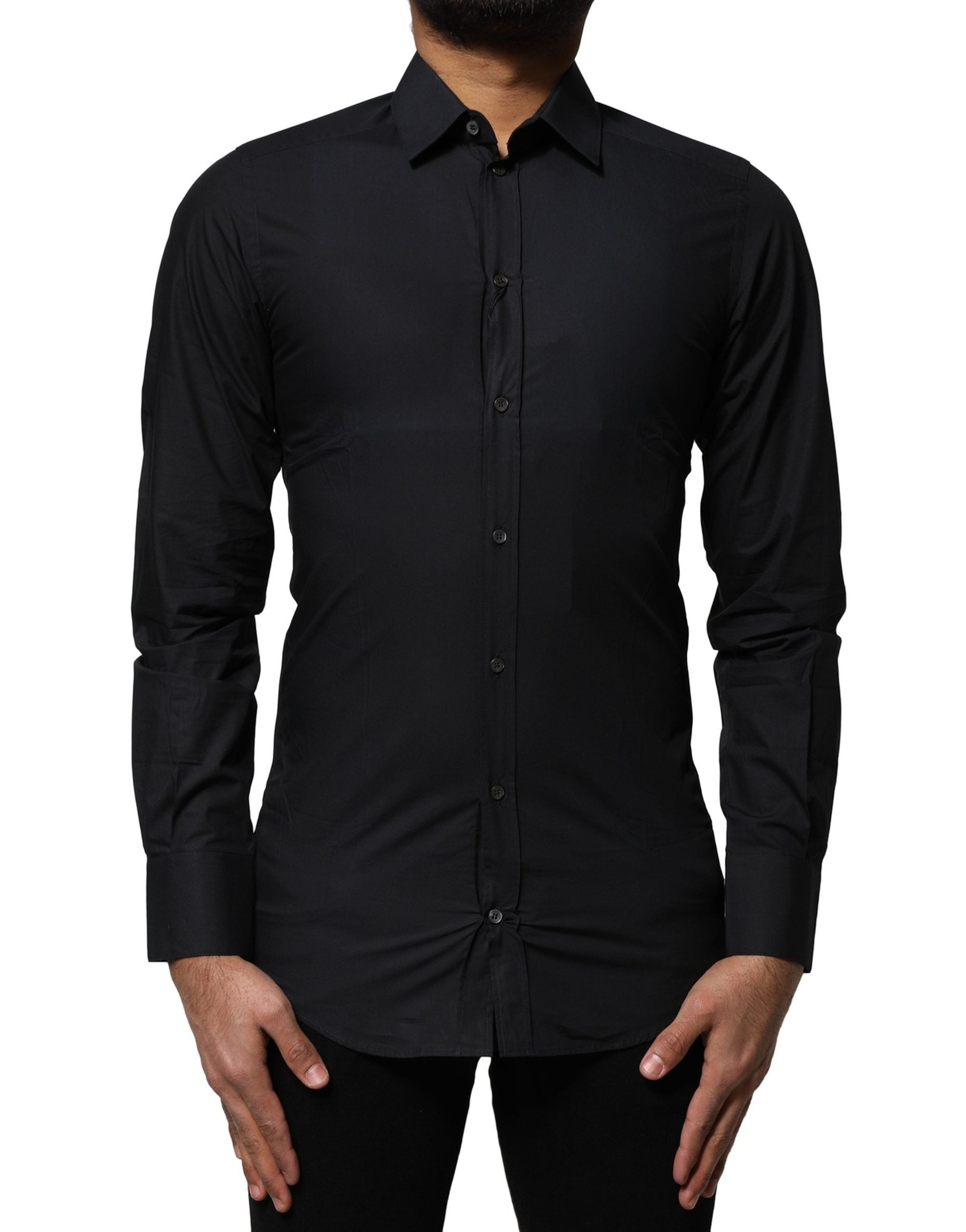 Black GOLD Long Sleeves Formal Dress Shirt