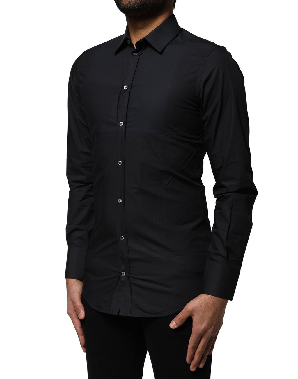 Black GOLD Long Sleeves Formal Dress Shirt