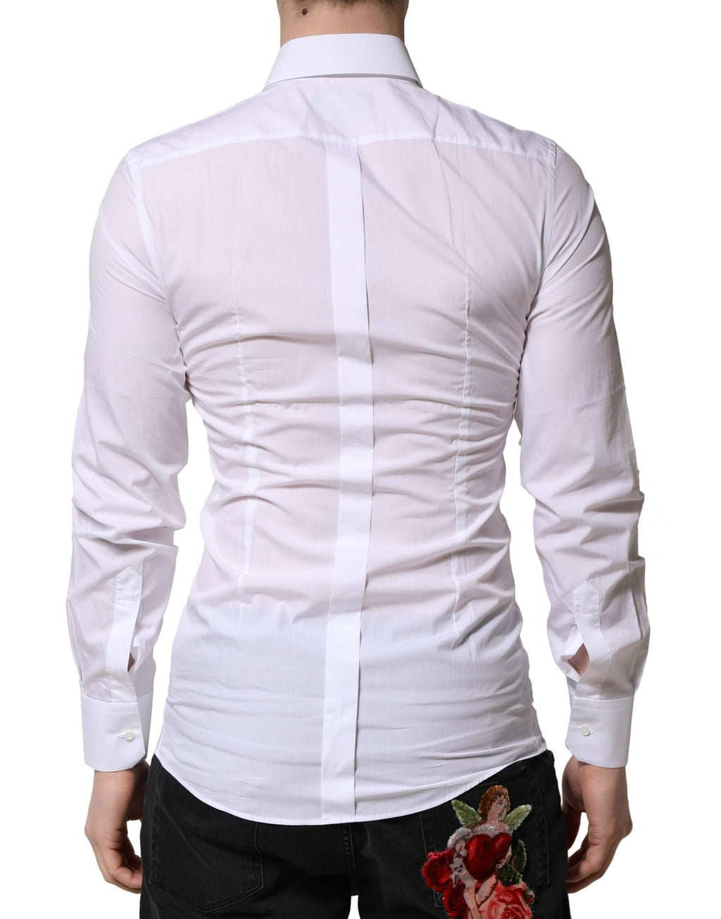 White GOLD Crown Bee Cotton Formal Dress Shirt