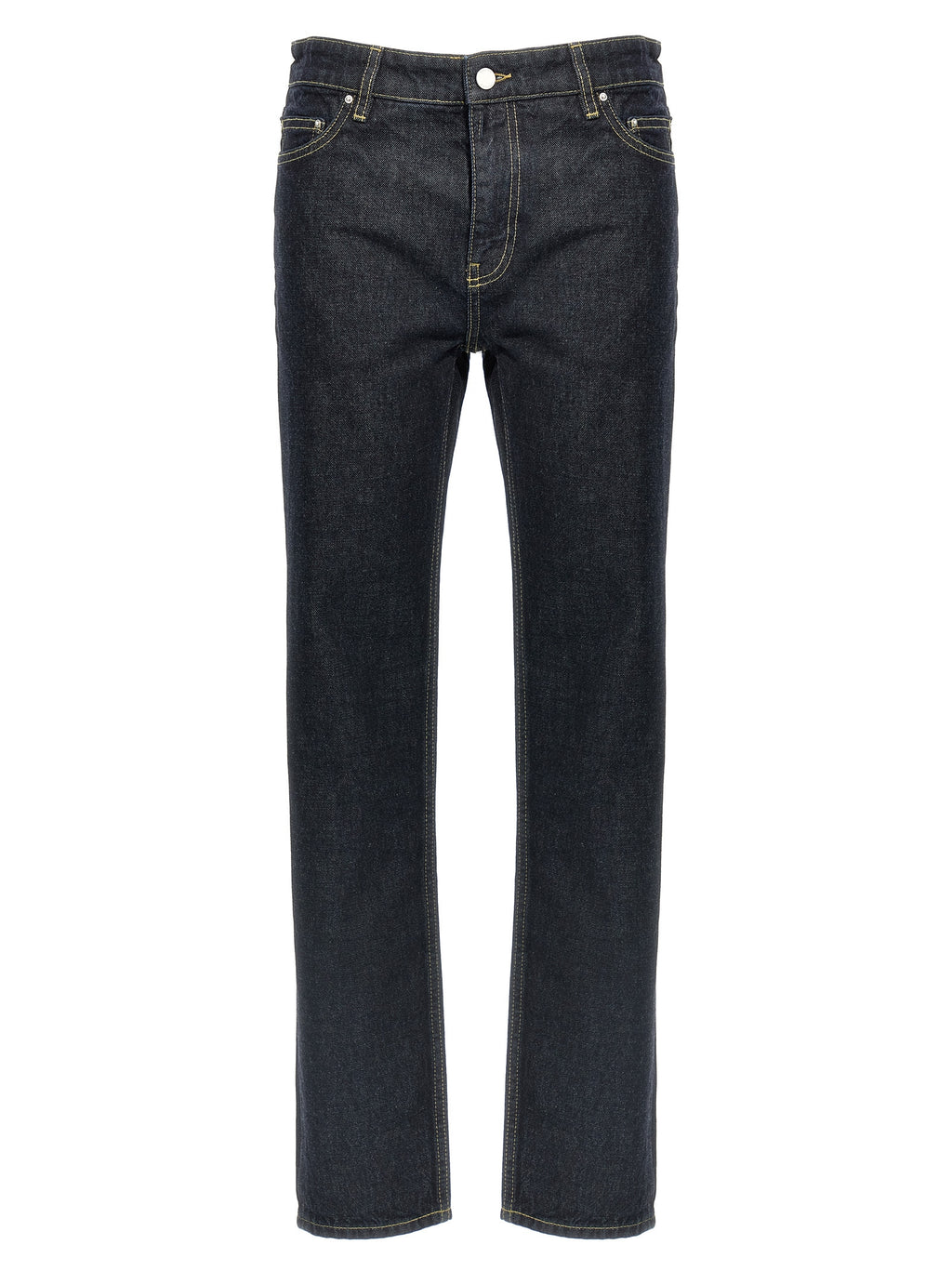 Blue Cotton Tapered Jeans