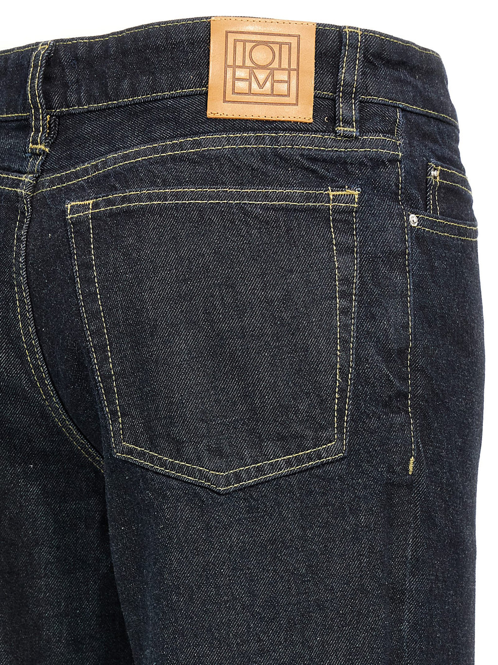 Blue Cotton Tapered Jeans