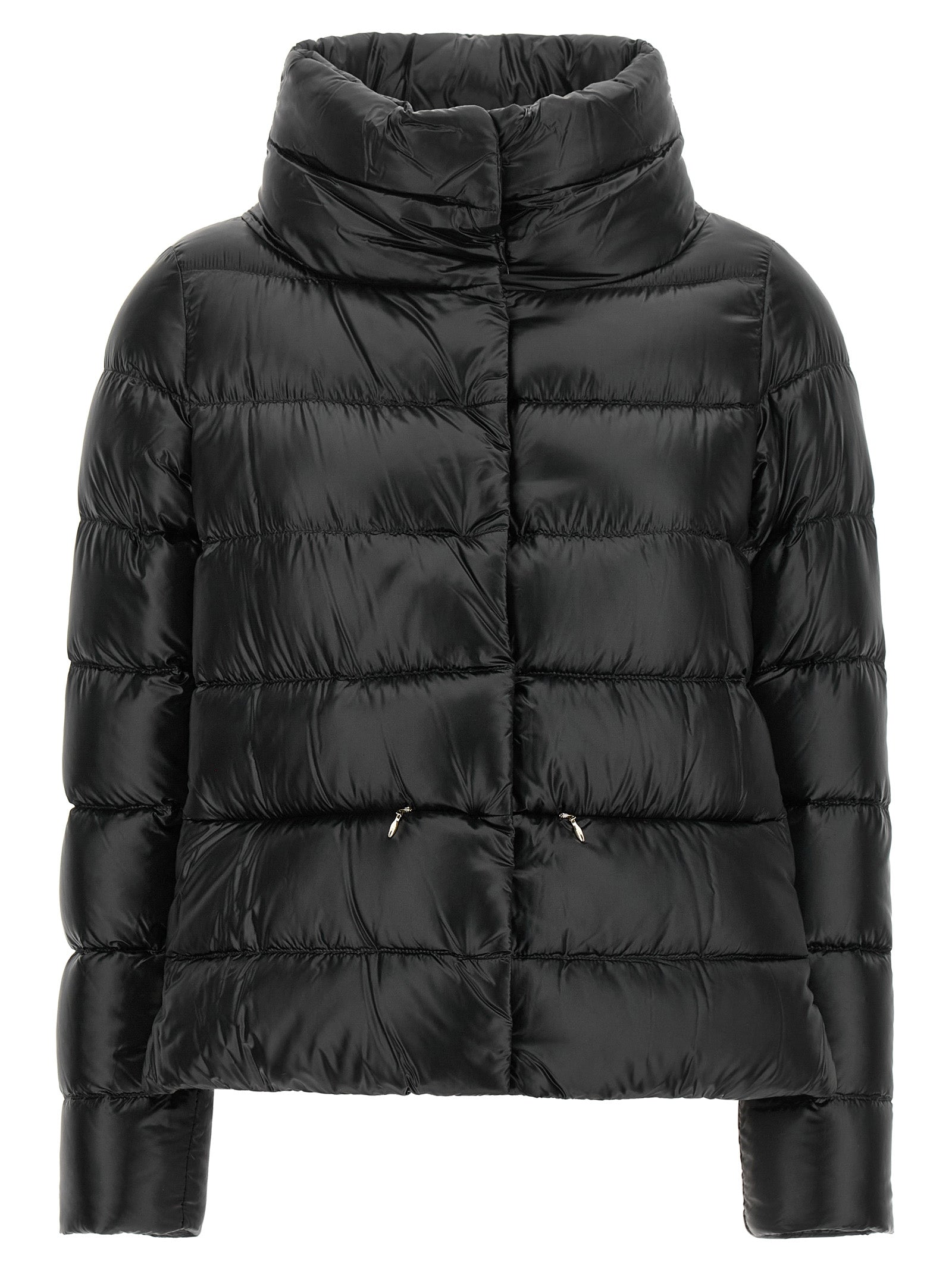 Black Polyamide Full-Length Jacket