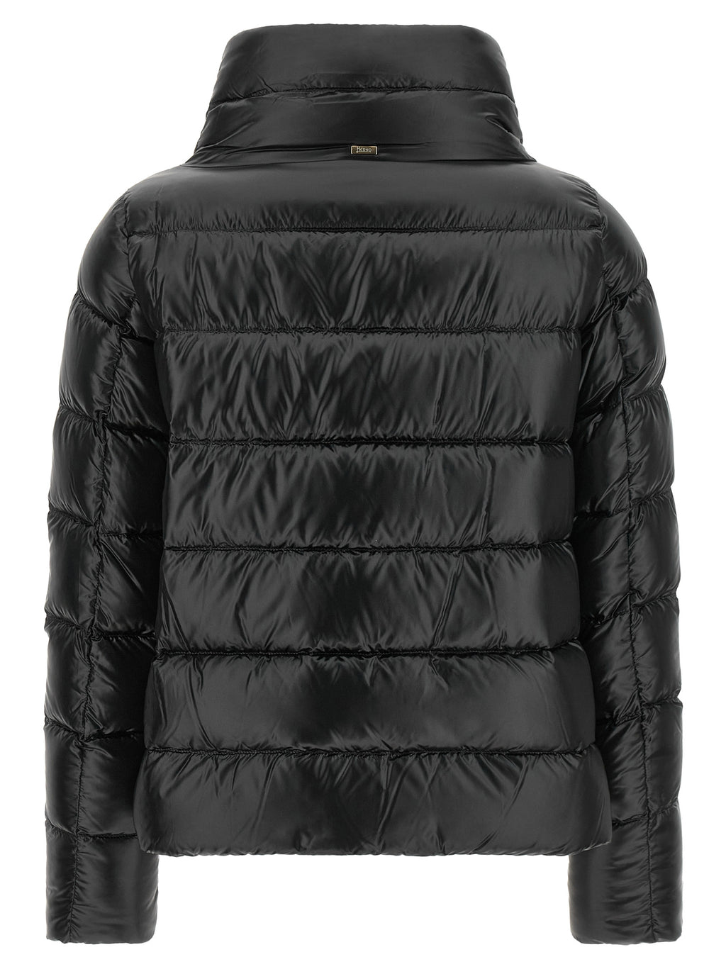 Black Polyamide Full-Length Jacket