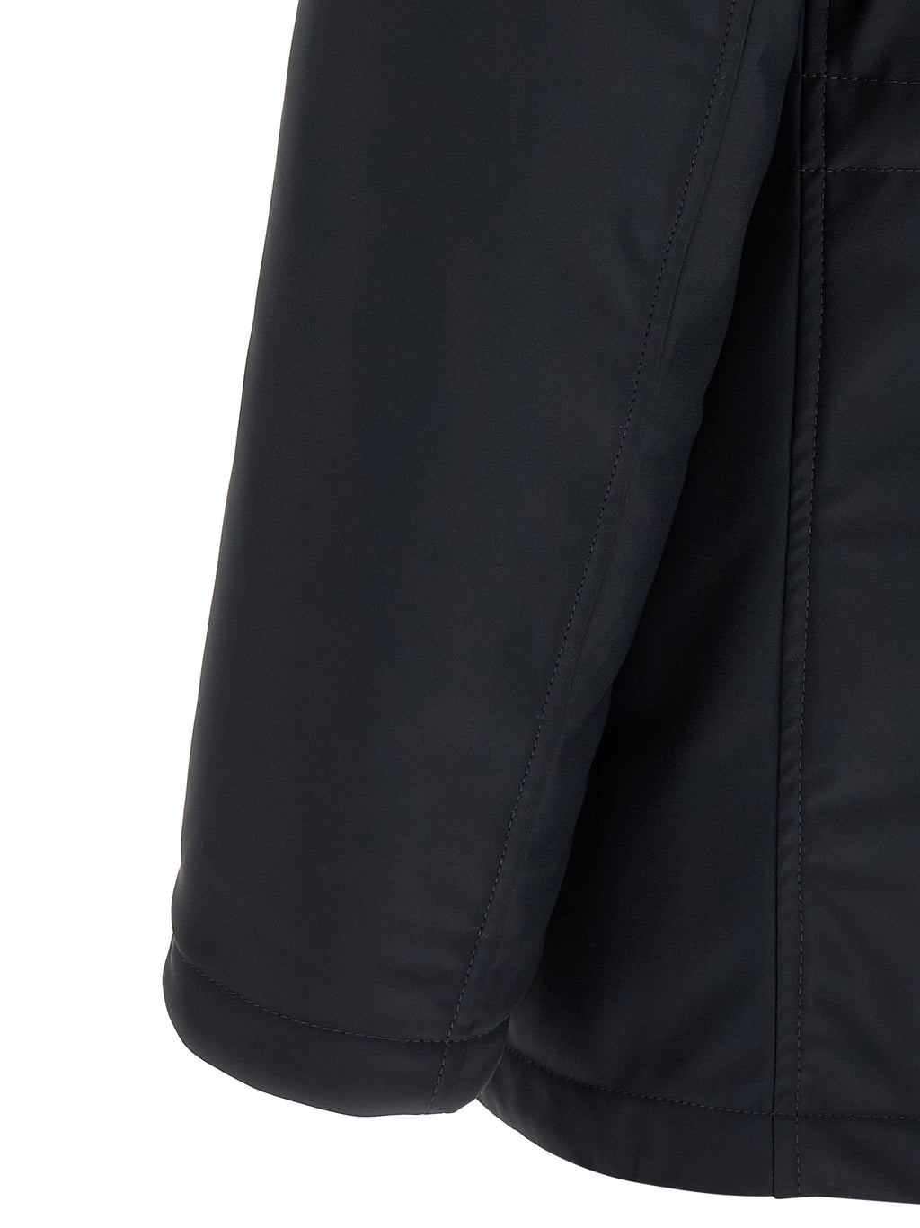 Blue Polyamide Full-Length Jacket