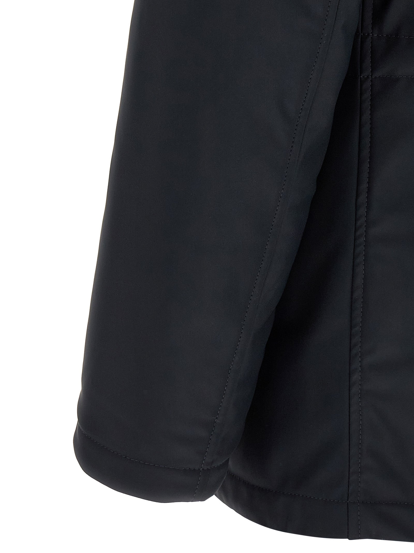 Blue Polyamide Full-Length Jacket