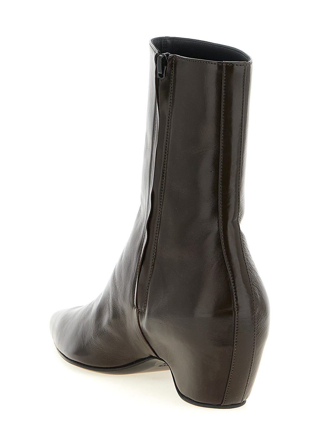 Brown Calfskin Ankle Boots