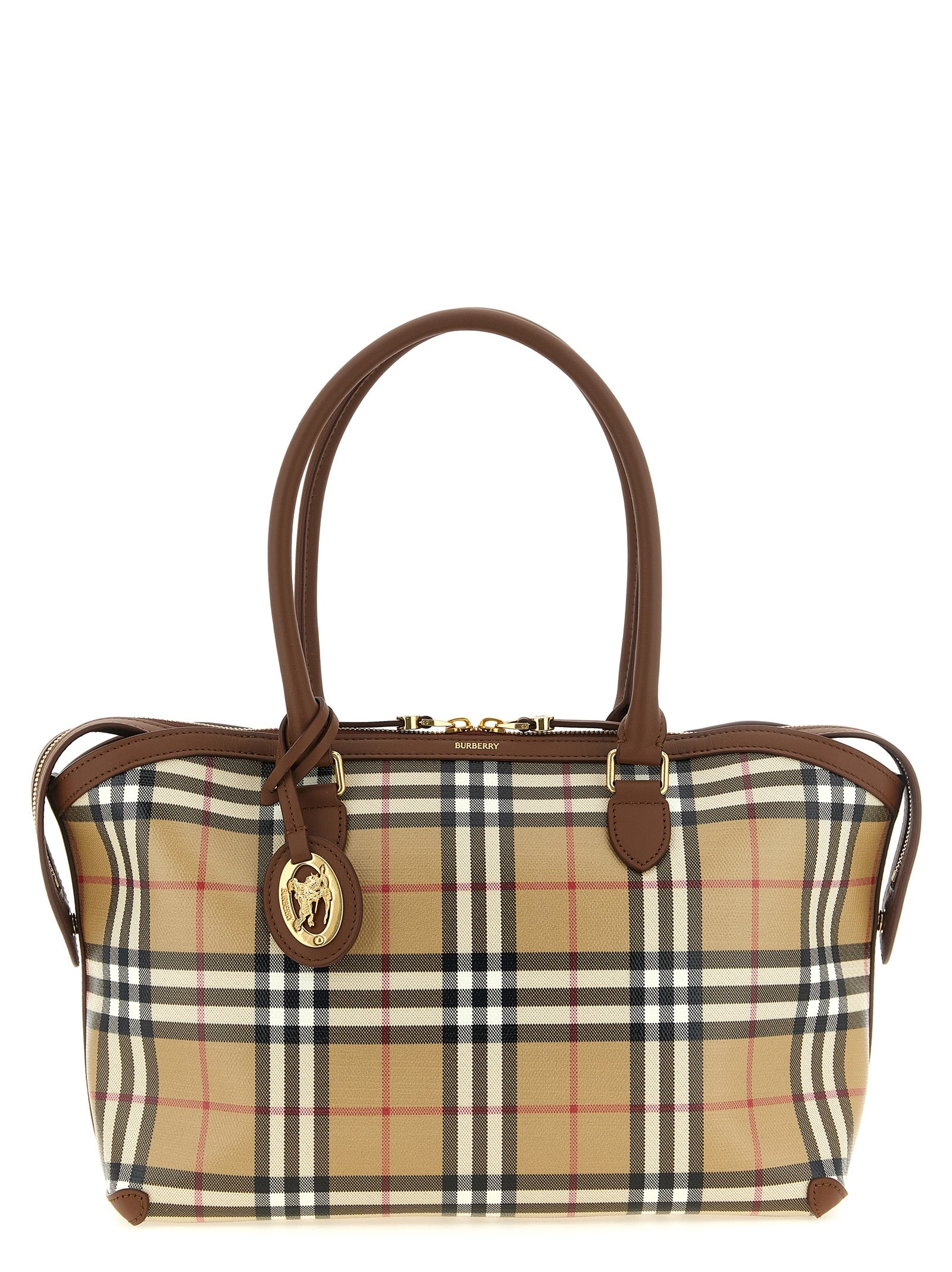 Beige Cotton Tote Bag