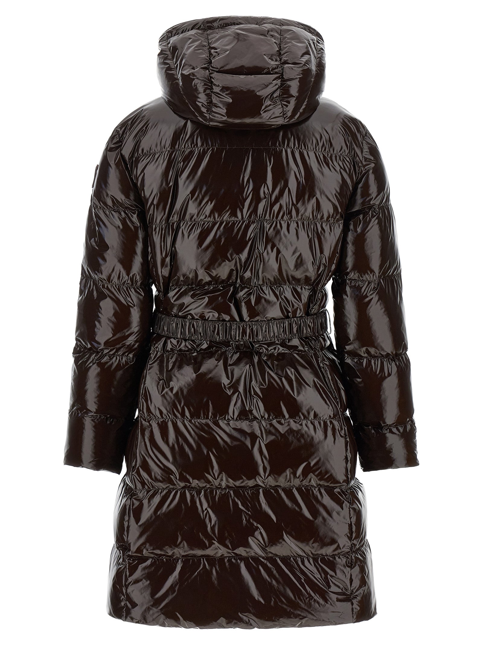 Brown Polyamide Full-Length Jacket