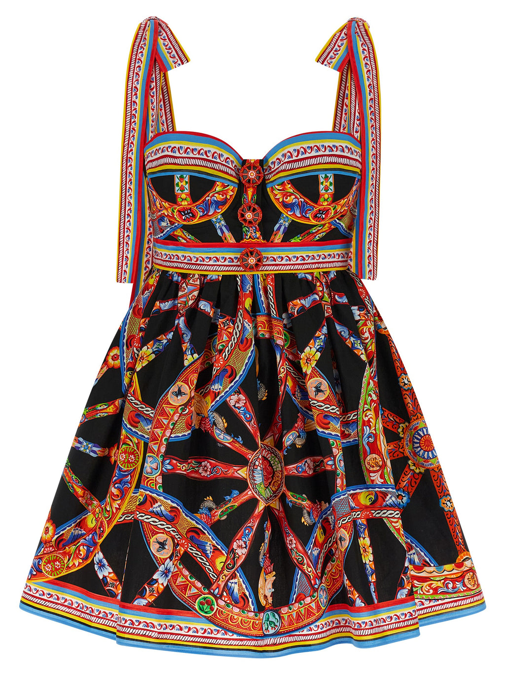 Multicolor Cotton Short Dress