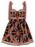 Multicolor Cotton Short Dress