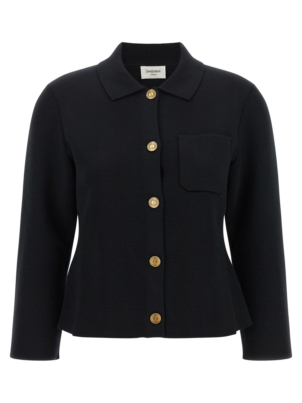 Black Wool Cardigan