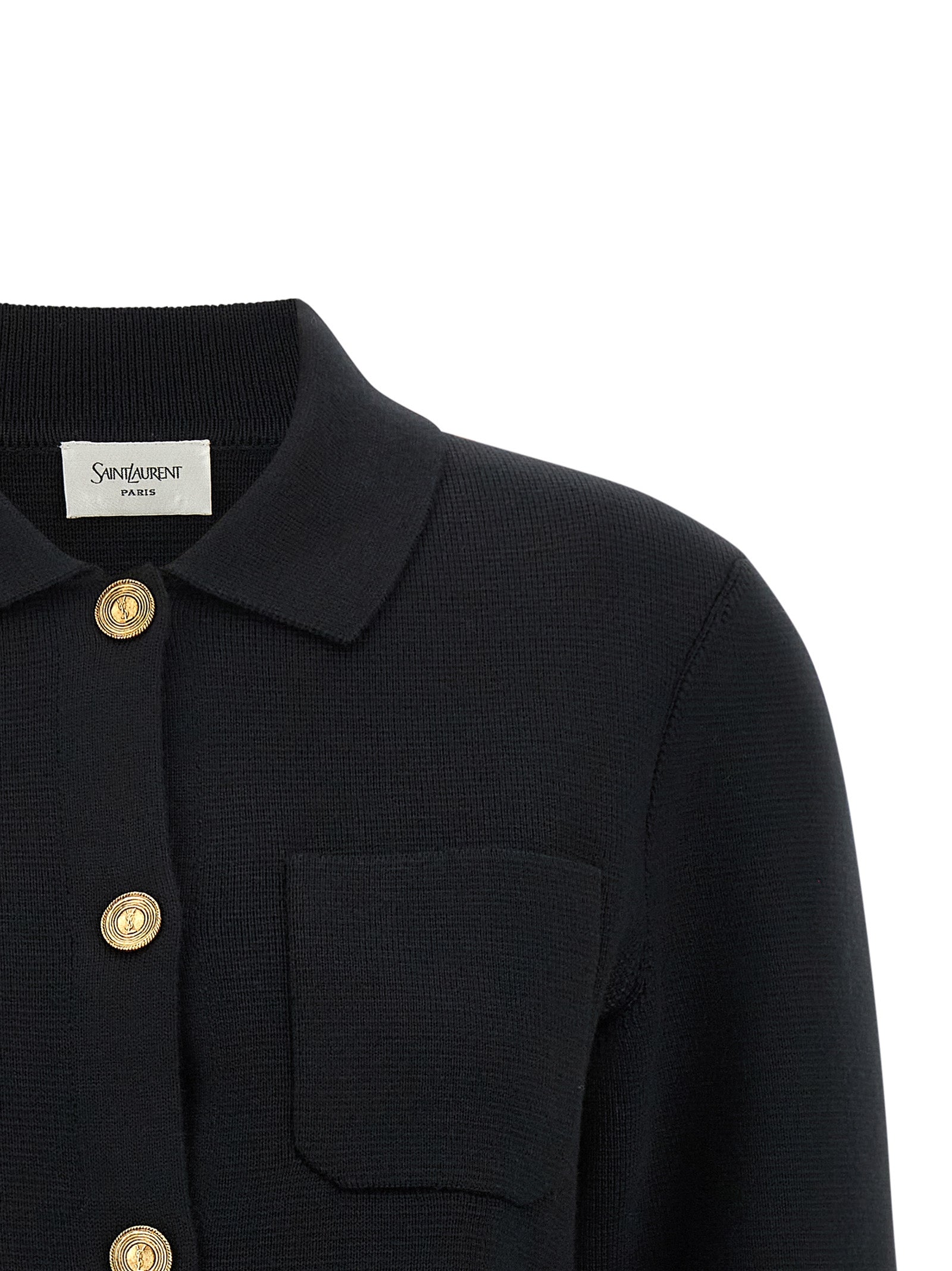 Black Wool Cardigan