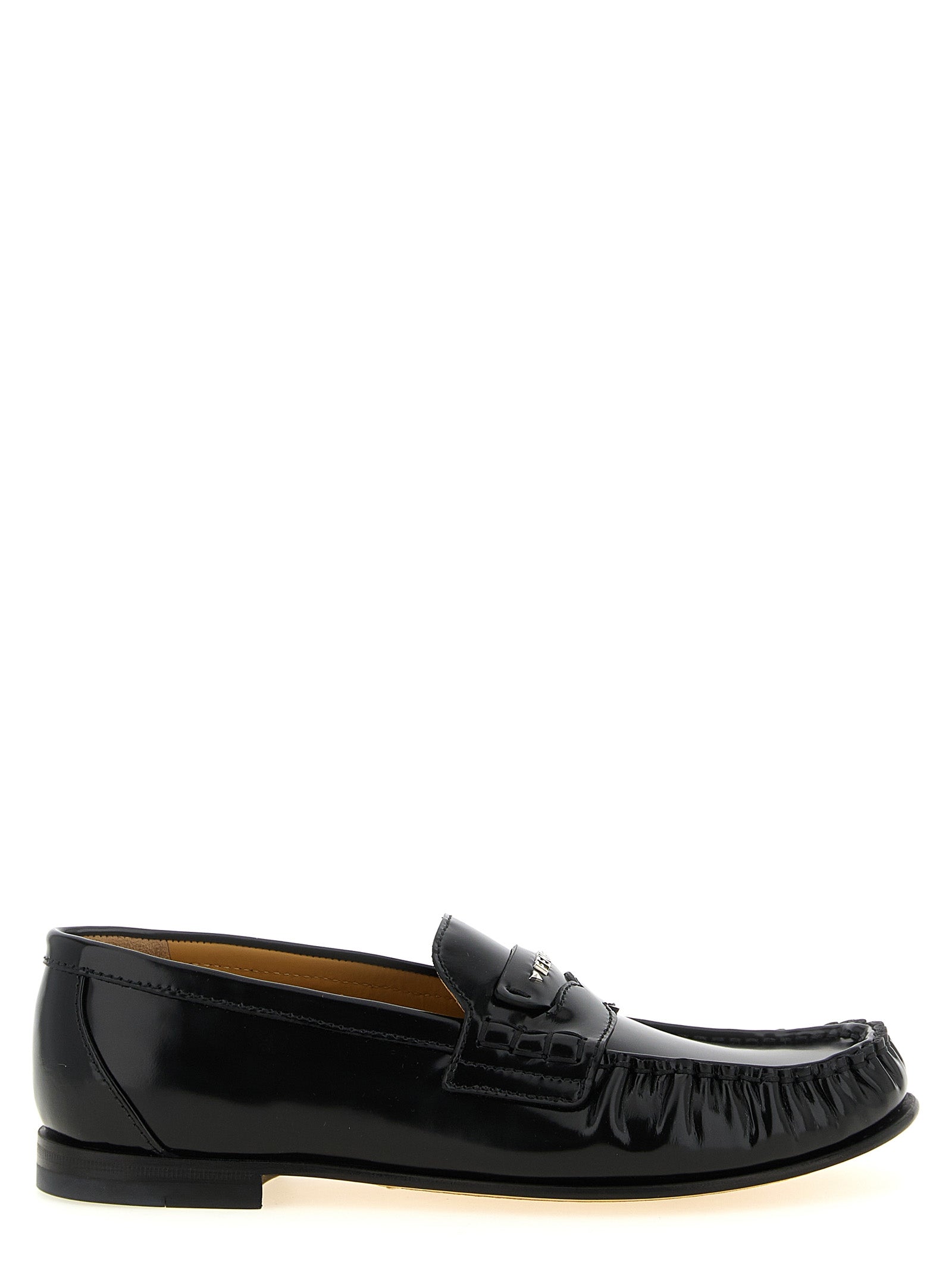 Black Calfskin Slip-On Loafers