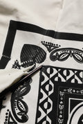 White Bandana Print Cotton CrewNeck T-shirt
