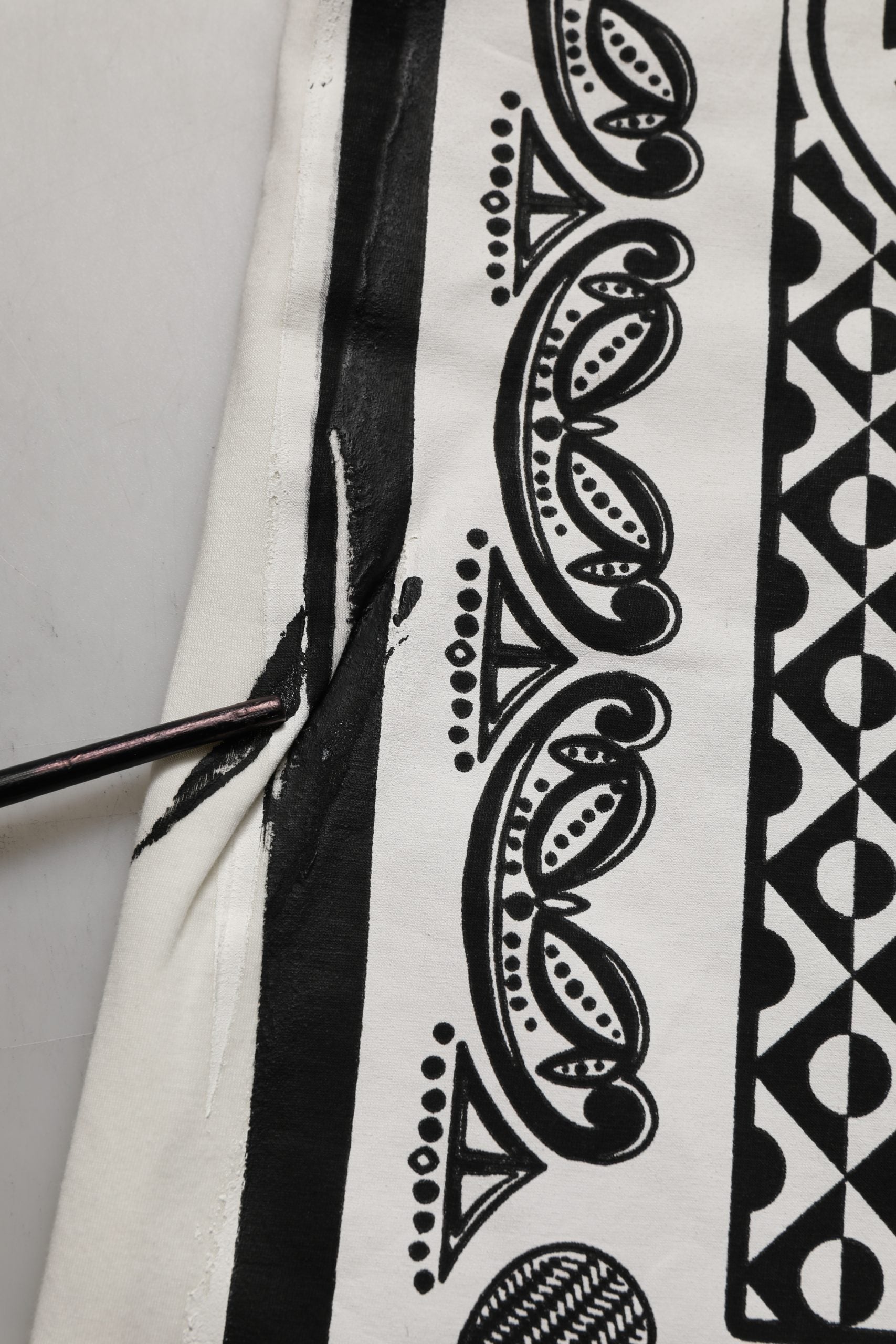 White Bandana Print Cotton CrewNeck T-shirt