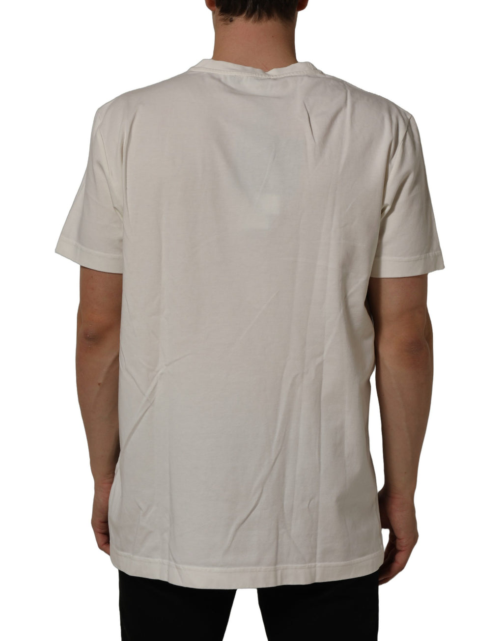 White Bandana Print Cotton CrewNeck T-shirt