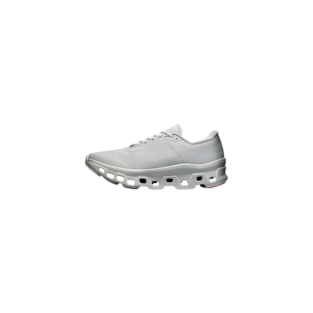 Gray Synthetic Athletic Sneakers