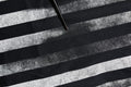 Blue Striped Print Cotton Crew Neck  T-shirt
