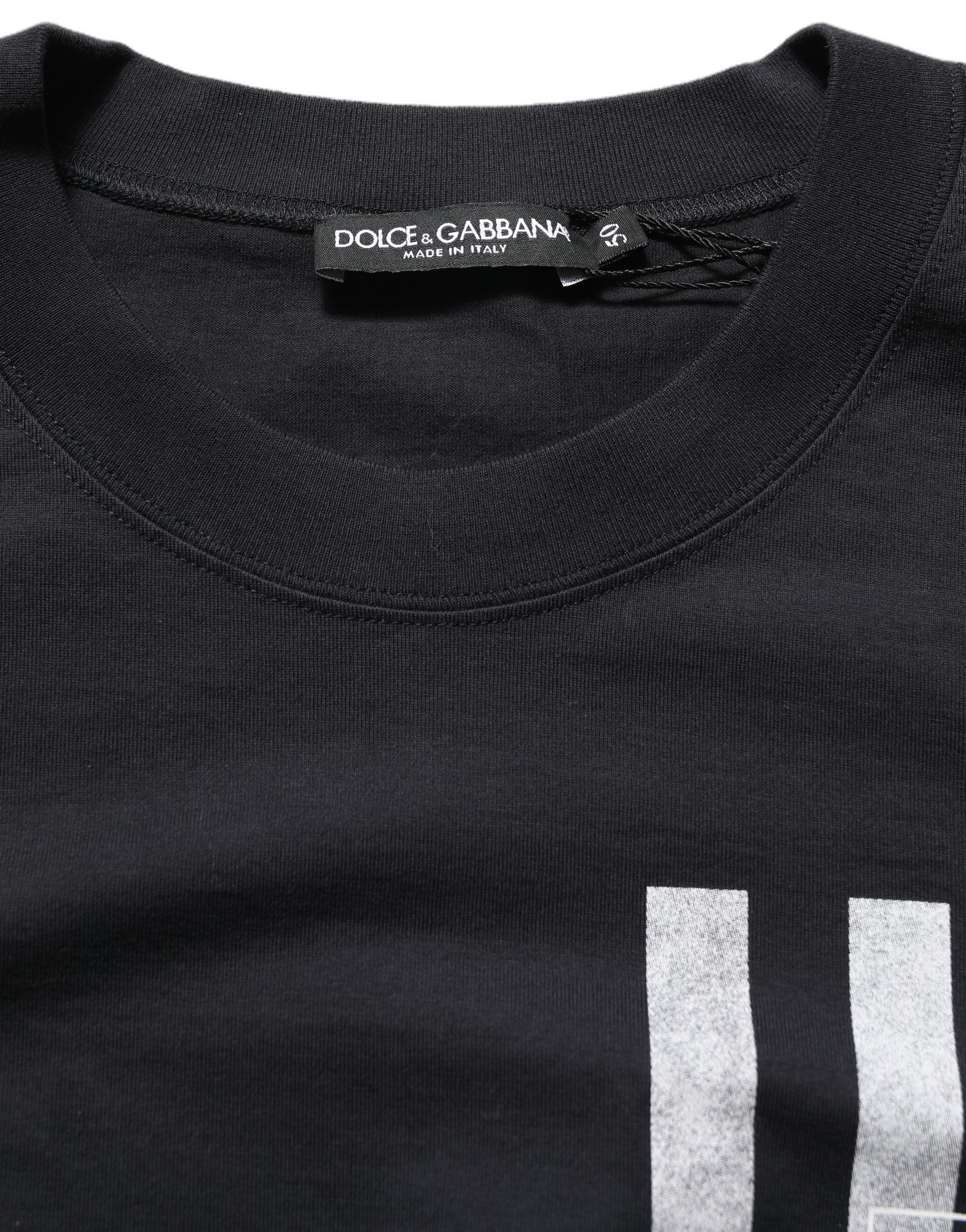 Blue Striped Print Cotton Crew Neck T-shirt