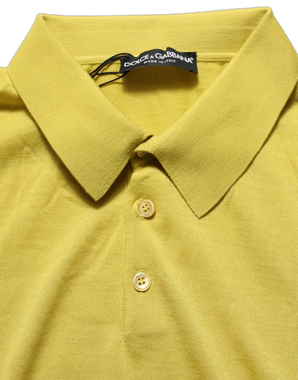 Yellow Cashmere Short Sleeves Polo T-shirt