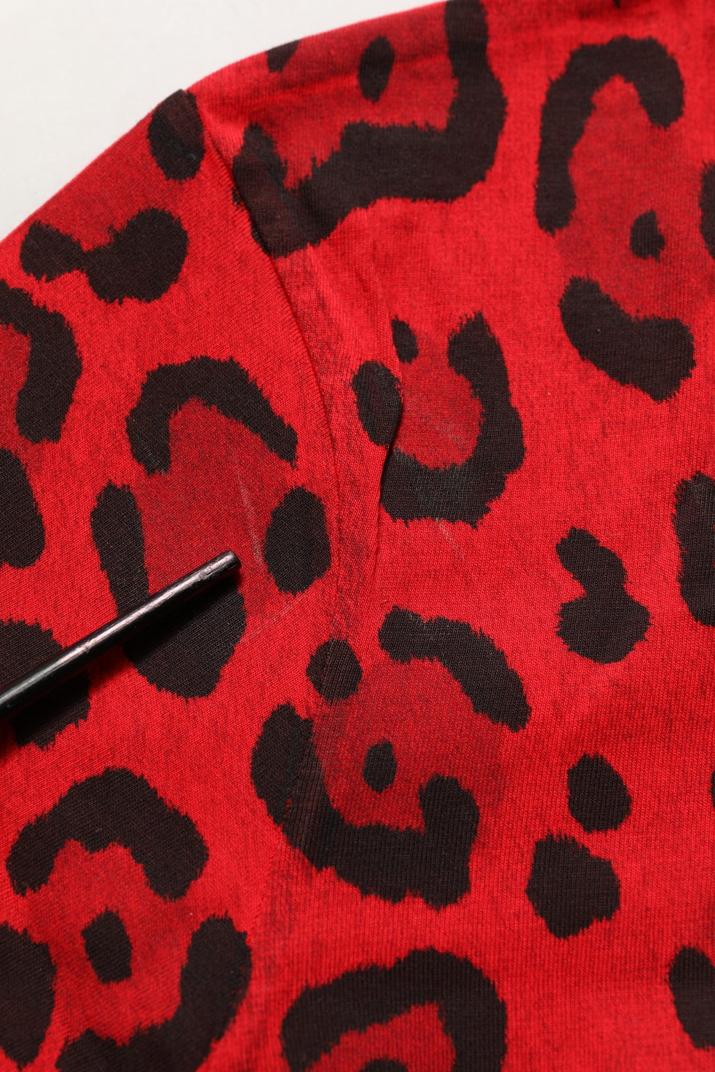 Red Leopard Print Short Sleeved Men T-shirt