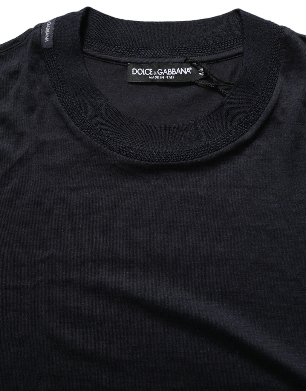 Blue Cotton Crew Neck Short Sleeve T-shirt