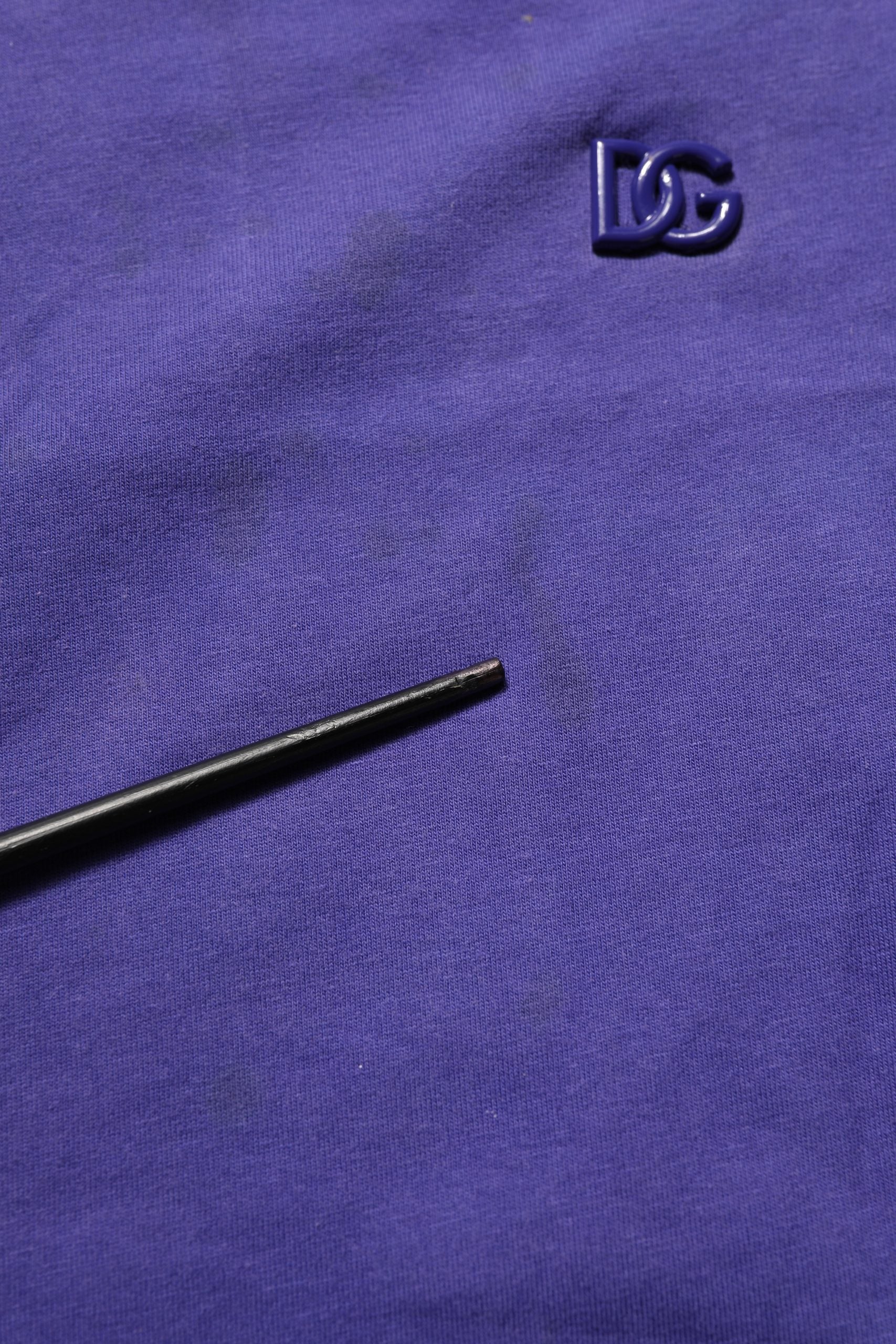 Violet Cotton Crew Neck Short Sleeve T-shirt