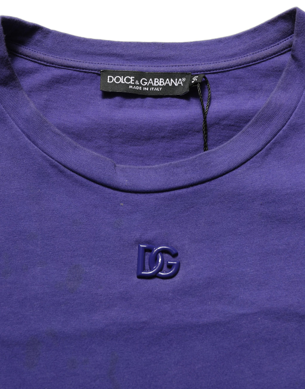 Violet Cotton Crew Neck Short Sleeve T-shirt