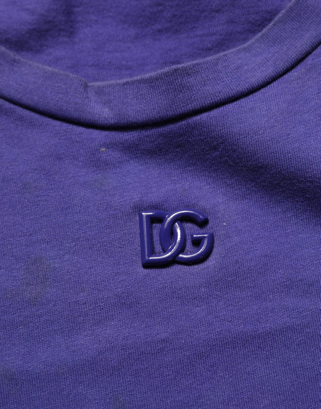 Violet Cotton Crew Neck Short Sleeve T-shirt