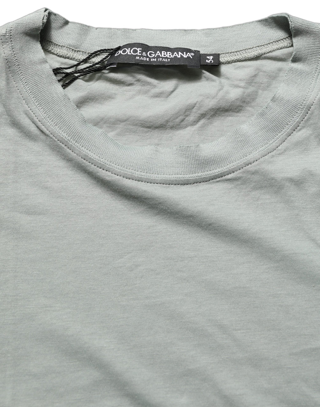 Green Cotton Short Sleeve Crew Neck T-shirt