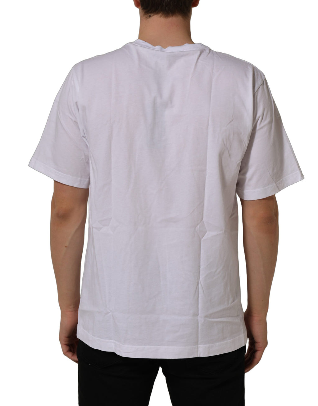 White DG 58.62 Cotton Crew Neck Men T-shirt