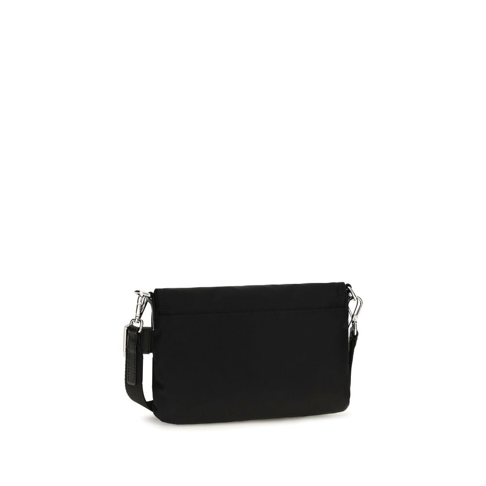Black Recycled Polyamide Shoulder Bag