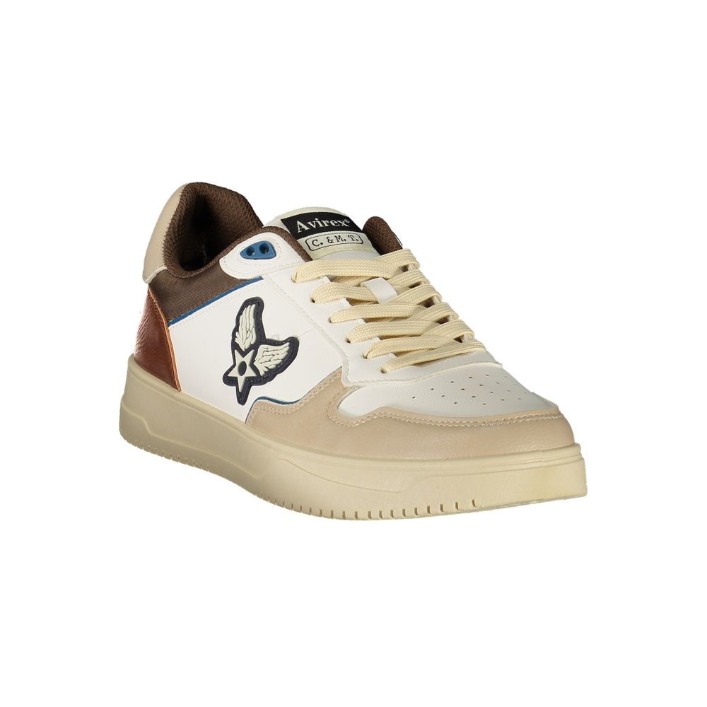 White Polyurethane Men's Sneaker