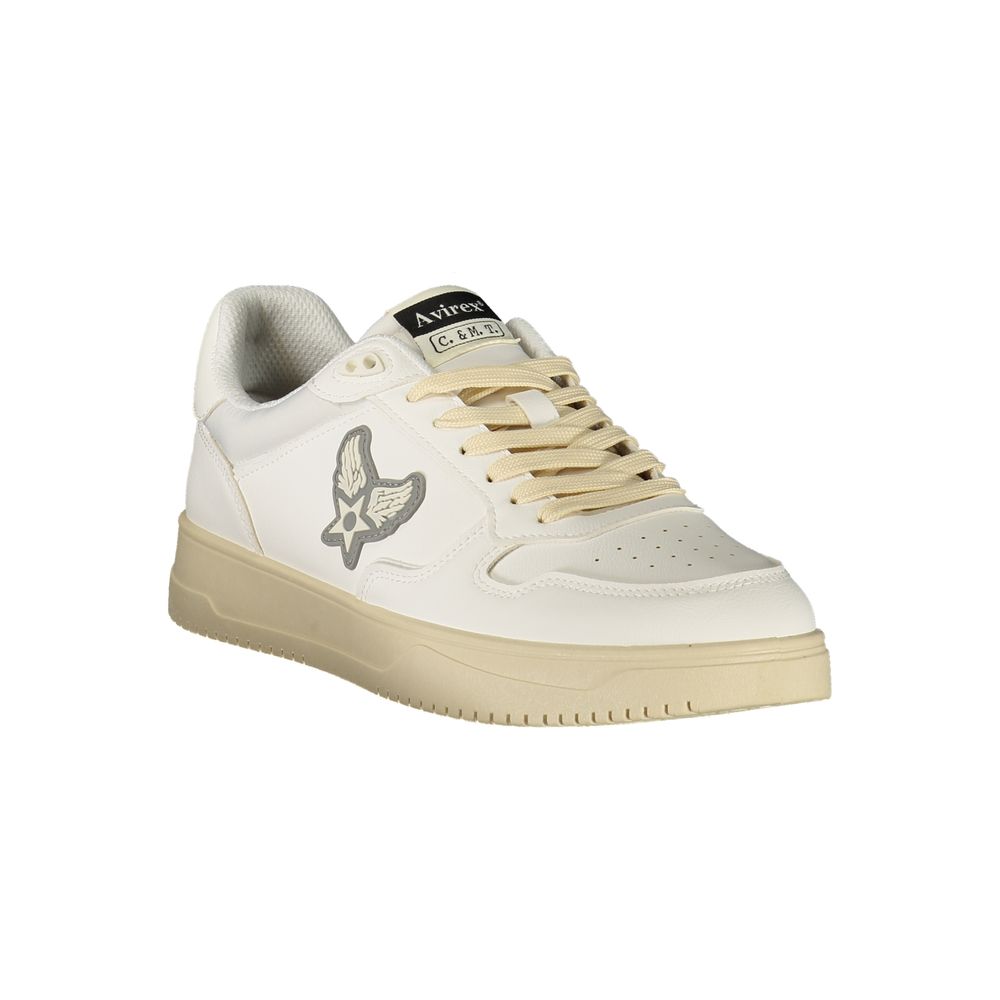 White Polyurethane Men's Sneaker