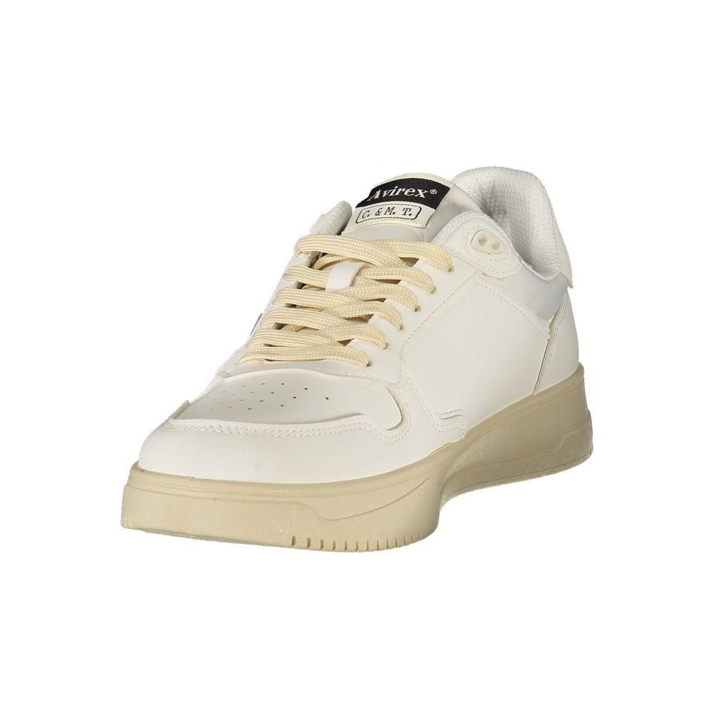 White Polyurethane Men's Sneaker