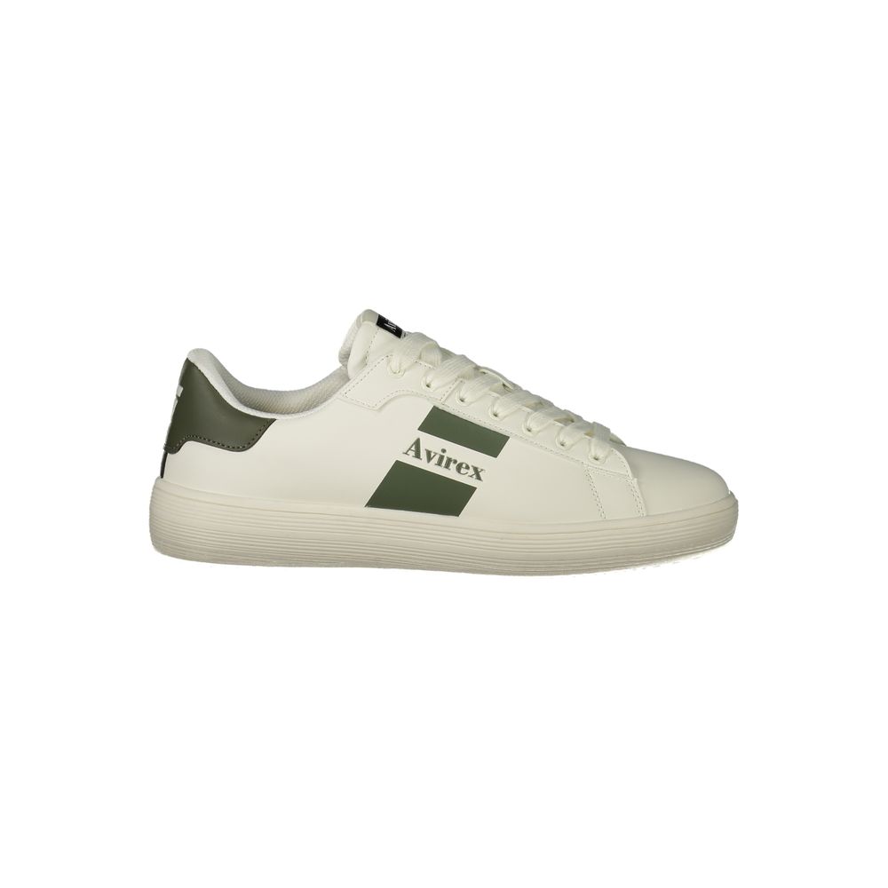 White Polyurethane Men's Sneaker