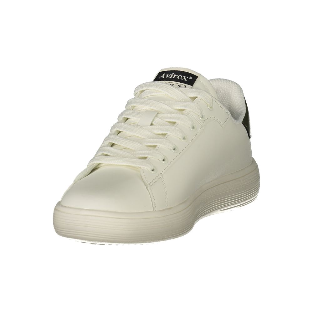 White Polyurethane Men's Sneaker