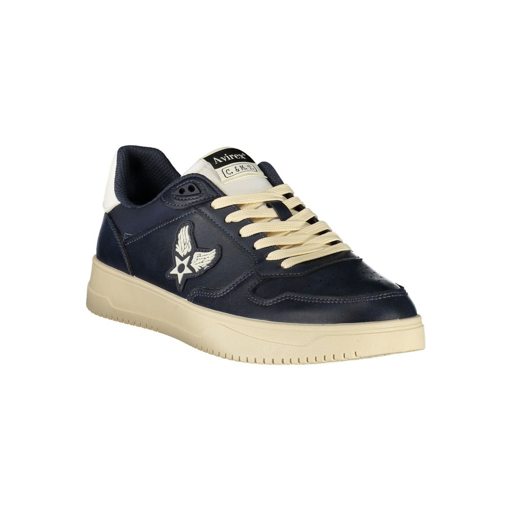 Blue Polyurethane Men's Sneaker
