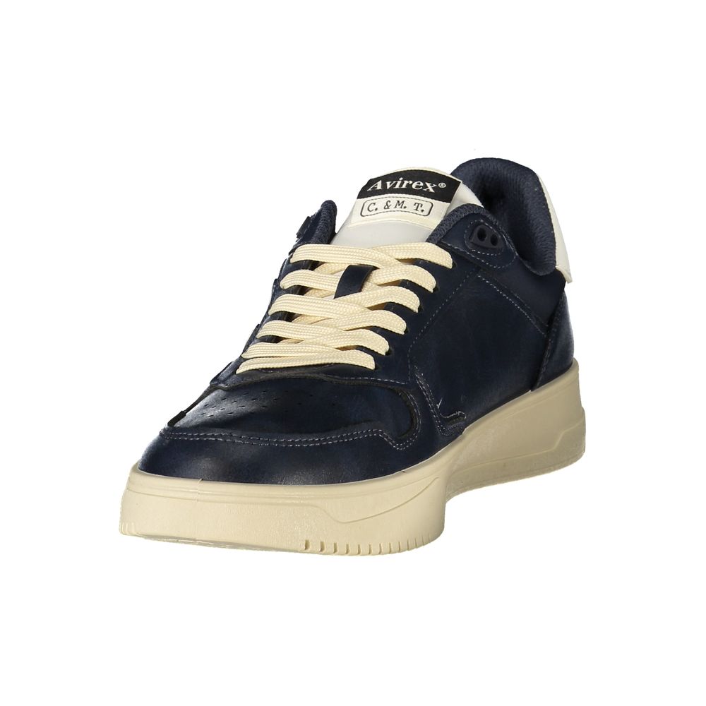 Blue Polyurethane Men's Sneaker
